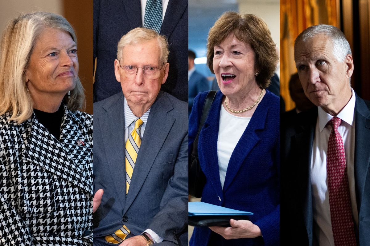 Senators Lisa Murkowski; Mitch McConnell; Susan Collins; and Thom Tillis.
