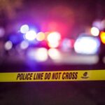 Stock image/file photo: Police tape at a crime scene.
