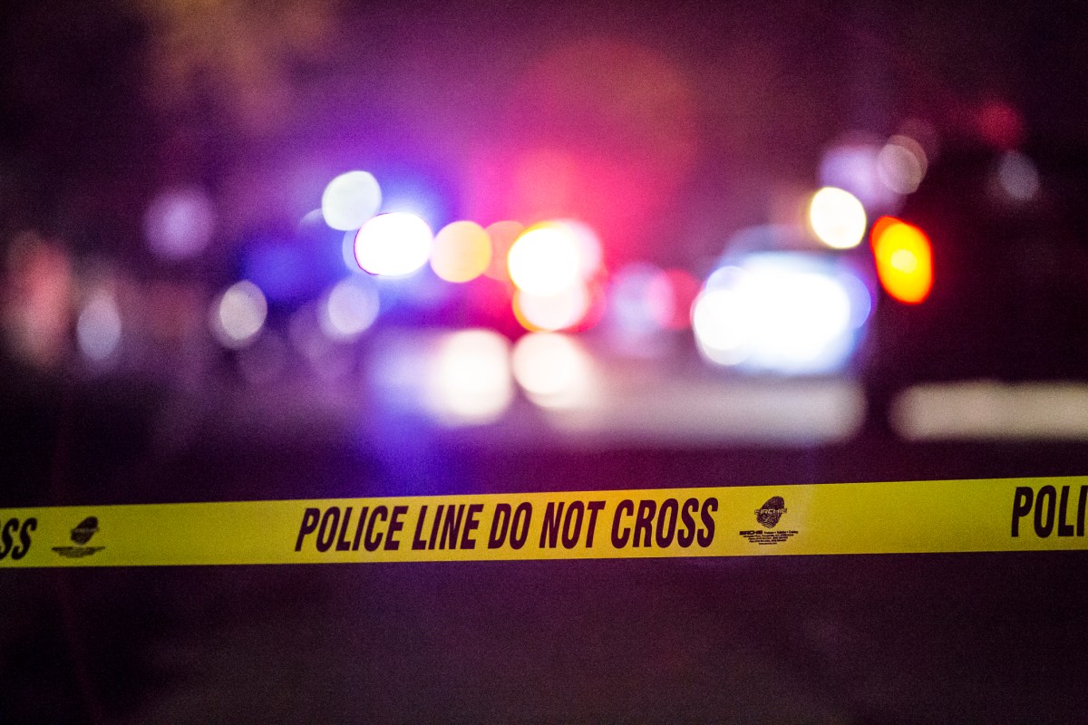 Stock image/file photo: Police tape at a crime scene.