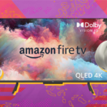 TV Amazon Omni QLED com protetor de tela colorido de fumaça