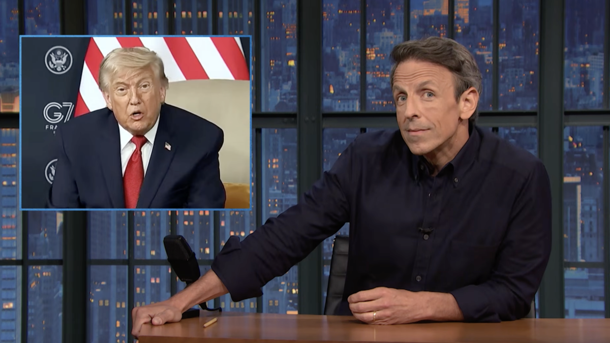 Seth Meyers quer mais detalhes sobre o acordo de Trump com o Irã. Algo. Qualquer coisa.