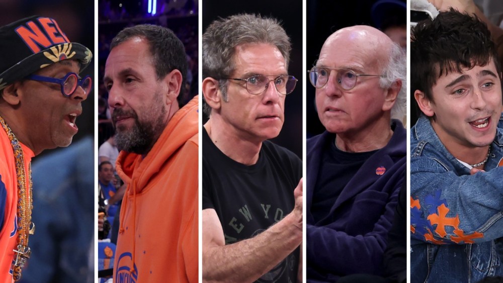 Spike Lee, Adam Sandler, Ben Stiller, Larry David, Timothée Chalamet e mais assistem ao New York Knicks realizar o maior retorno da história das finais da NBA