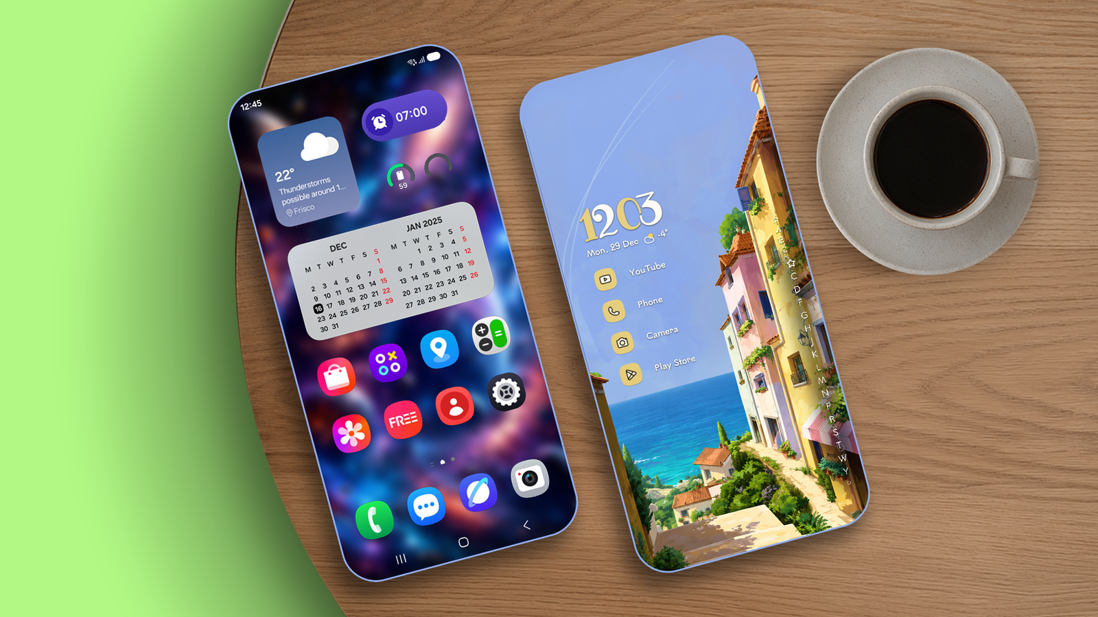 Uma mão organizando aplicativos na tela de um smartphone, cercada por vários ícones coloridos de aplicativos