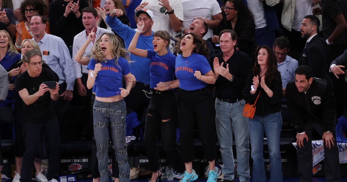 Taylor Swift brinca que estava gritando por '100 por cento' do jogo dos Knicks