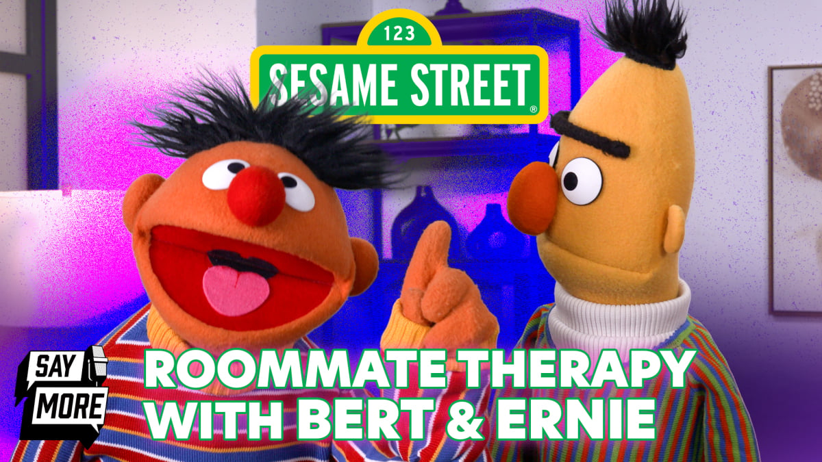 Terapia de companheiro de quarto com Bert e Ernie da Vila Sésamo