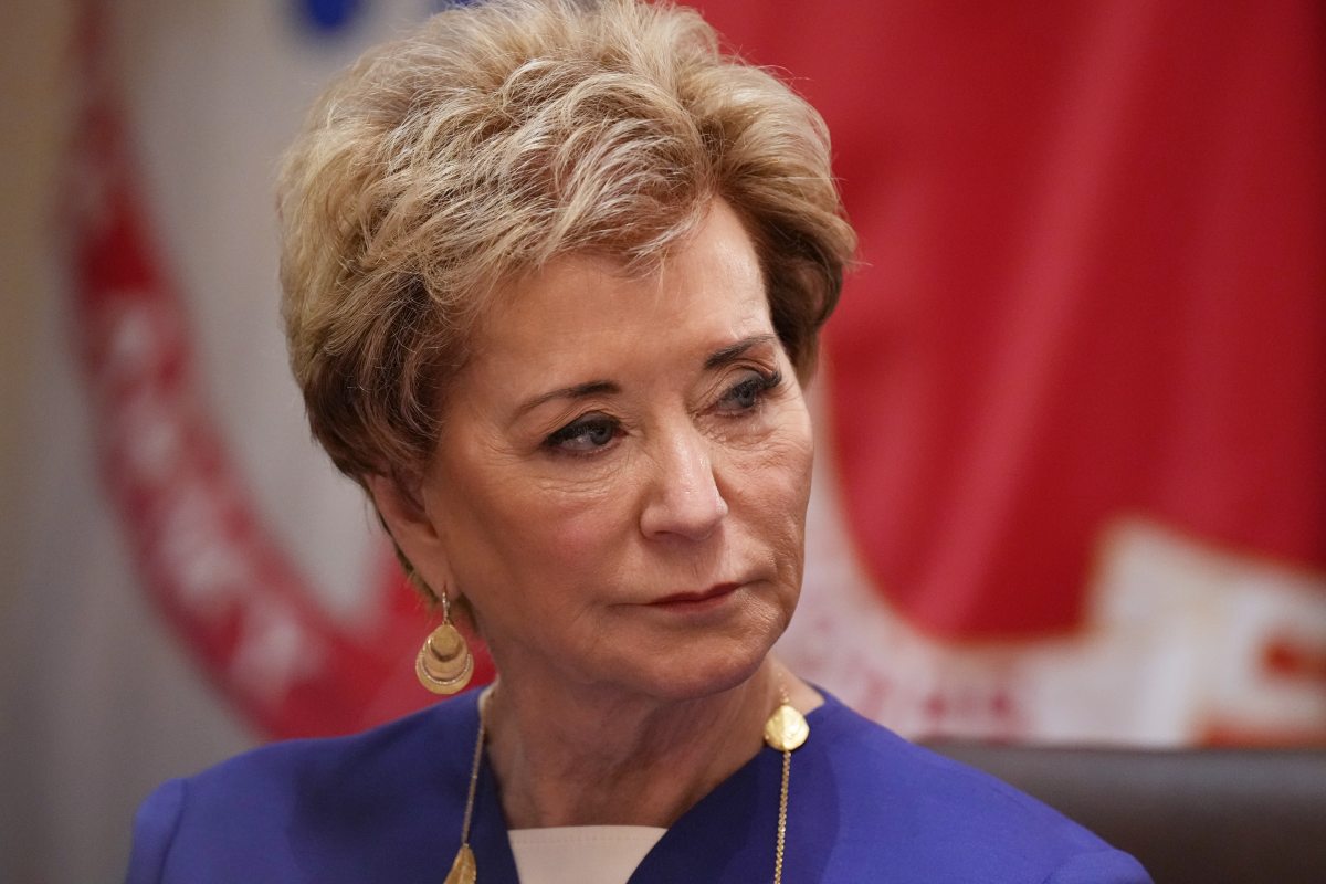 Education Secretary Linda McMahon attending a Cabinet meeting at the White House last month.