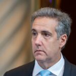 Michael Cohen departs from his home to attend his second day of testimony at Manhattan Criminal Court on May 14, 2024 in New York City.