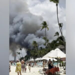 @nicole.lindsey.travels / Instagram - FOTO: Um grande incêndio é visto no resort Viva Dominicus Bayahibe, na província de La Altagracia, 19 de junho de 2026.