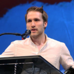 Jesse Ridgway accepts award at the 2018 Streamys Premiere Awards at The Broad Stage on October 20, 2018 in Santa Monica, California.