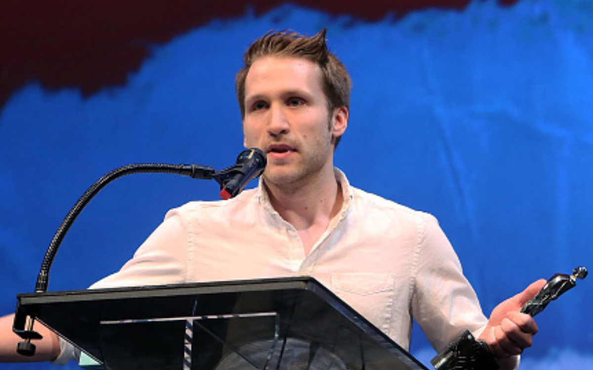Jesse Ridgway accepts award at the 2018 Streamys Premiere Awards at The Broad Stage on October 20, 2018 in Santa Monica, California.