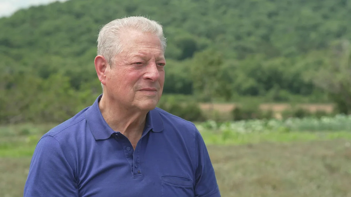 ABC News - FOTO: O ex-vice-presidente Al Gore fala com Ginger Zee da ABC News.