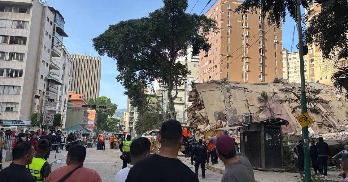 Um prédio desabado