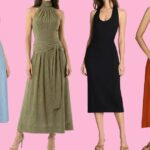 PARIS, FRANÇA - 27 DE MAIO: Maria Rosaria Rizzo usa cabelos castanhos longos e lisos com pontas mais claras e uma parte central, um vestido maxi estampado em aquarela azul, lilás e branco com decote em V profundo, alças finas, cintura justa com babados e babados em camadas, uma pulseira de corrente em tom dourado, um relógio em tom prateado, uma mini bolsa de cetim azul claro com enfeites florais multicoloridos e uma alça preta, sandálias azuis claras com tira no tornozelo sapatos com biqueira aberta, durante sessão de fotos de moda street style, no dia 27 de maio de 2026 em Paris, França. (Foto de Edward Berthelot/Getty Images)