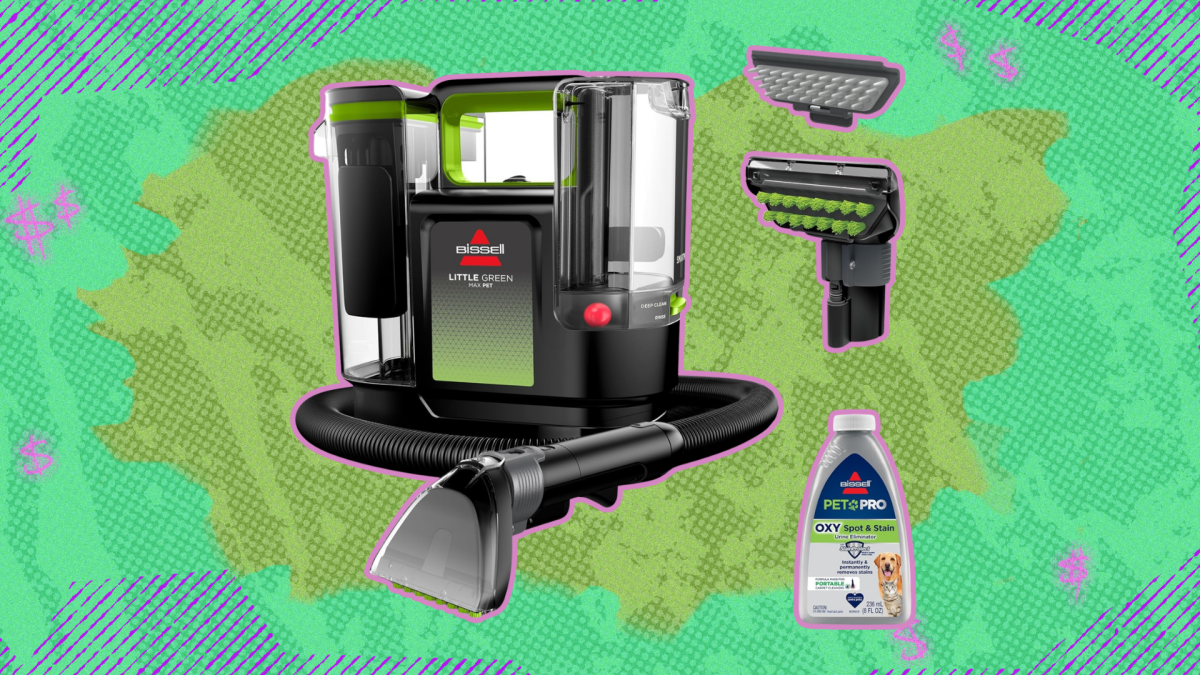 Limpador profundo portátil para carpetes e estofados Bissell Little Green Max Pet SmartMix com tecnologia SmartMix (38572)