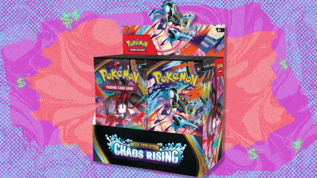 A caixa de exibição Chaos Rising Booster do Pokémon TCG com 36 pacotes tem grandes descontos na Amazon – compre por menos de $ 220
