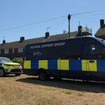 A polícia estava revistando um endereço em Rotherham no domingo, onde prendeu um homem suspeito do assassinato de Ann Widdecombe