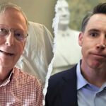 Mitch McConnell ao lado de Josh Hawley