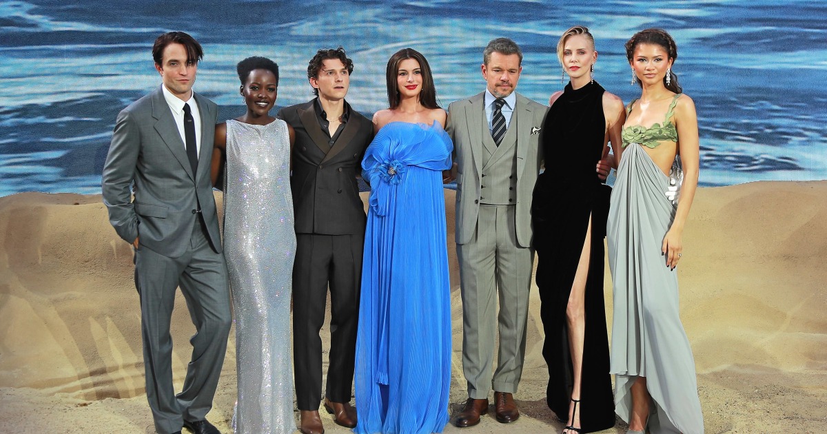 Robert Pattinson, Lupita N'yongo, Tom Holland, Anne Hathaway, Matt Damon, Charlize Theron e Zendaya.