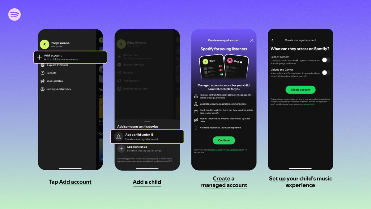 As contas gerenciadas do Spotify agora são gratuitas para mais famílias – como configurar contas para crianças