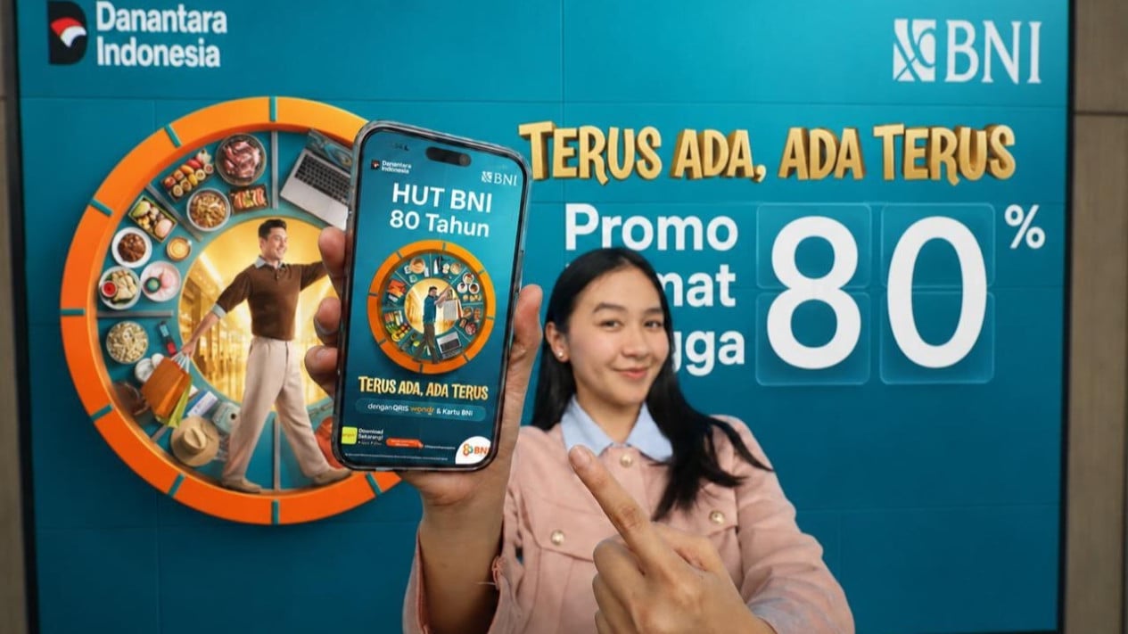 BNI Rayakan HUT ke-80 com Promo hingga Rp8 Juta, Diskon Belanja, Kuliner hingga Tiket Pesawat Menanti