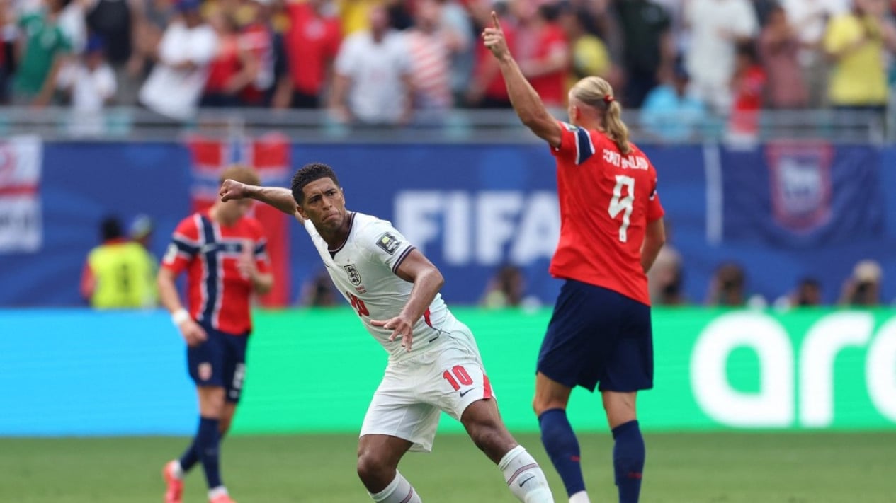 Babak Pertama Noruega Vs Inggris Sama Kuat! Haaland Cs Sempat Unggul, Bellingham Selamatkan Os Três Leões