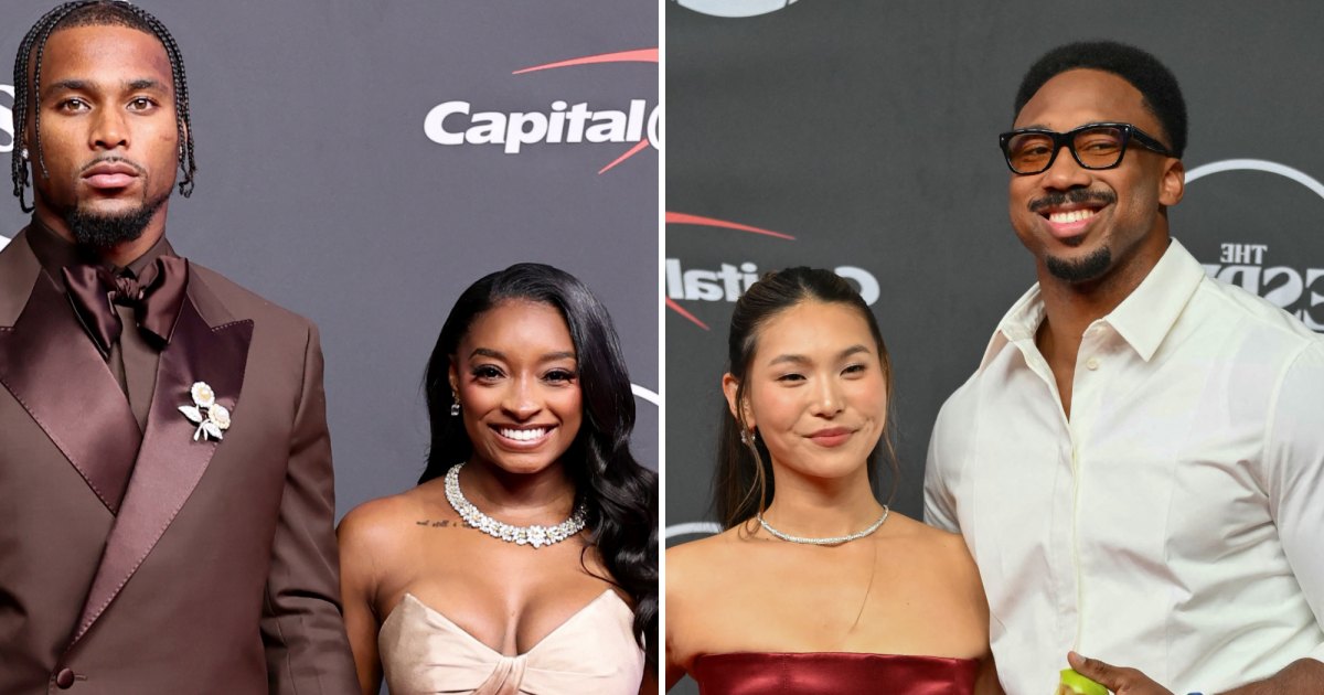 Casais ESPYs mais quentes de 2026: Simone Biles e Jonathan Owens Sizzle, More Duos
