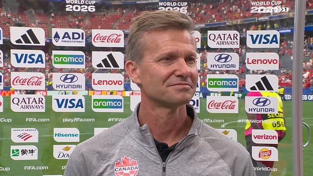 O técnico do Canadá, Jesse Marsch, foi criticado por seu discurso desafiador após a partida