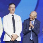 O herói local da Austrália, Frank Mitchell, o jovem australiano do ano Nedd Brockmann, o professor australiano sênior do ano Henry Brodaty e a australiana do ano Katherine Bennell-Pegg na cerimônia de premiação de 2026. Foto de Keegan Carroll
