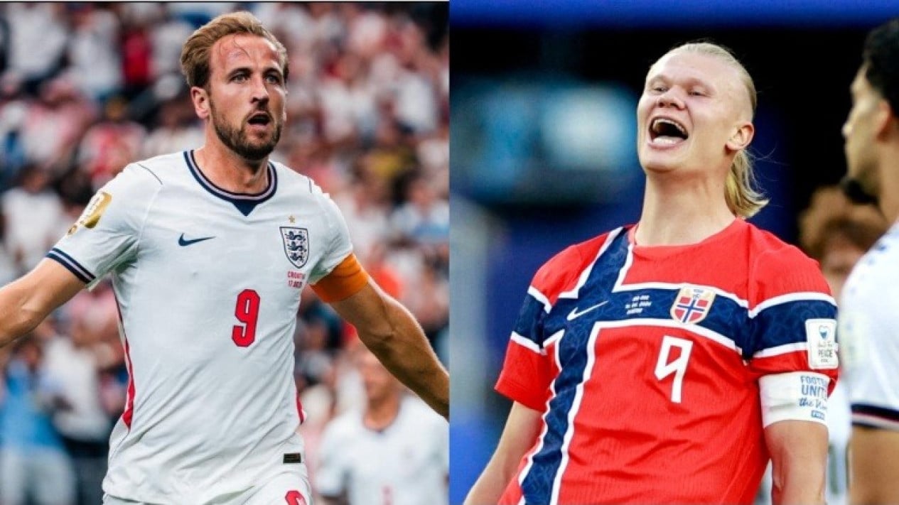 Duelo Dua Striker Elite! Harry Kane Ungkap Pendapatnya soal Erling Haaland Jelang Inggris x Noruega