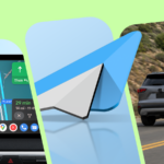 Tela do Android Auto com ícones Gemini, calendário e ideias