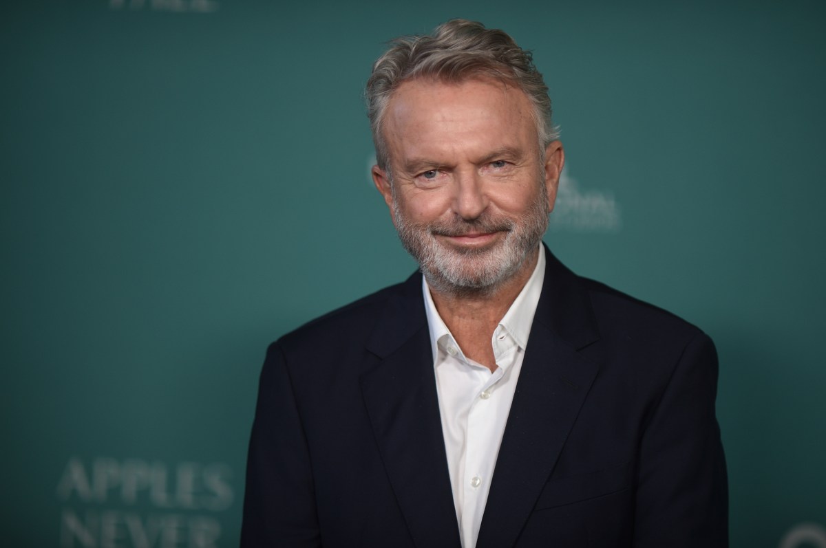 Sam Neill arrives at the premiere of