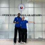 Passaporte filipino dos jogadores 3x3 de Gilas Pilipinas, Malick Diouf e Elizabeth Means