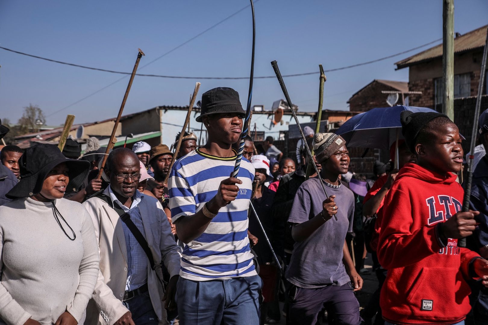 Impasse tenso em um protesto anti-imigração em uma cidade sul-africana