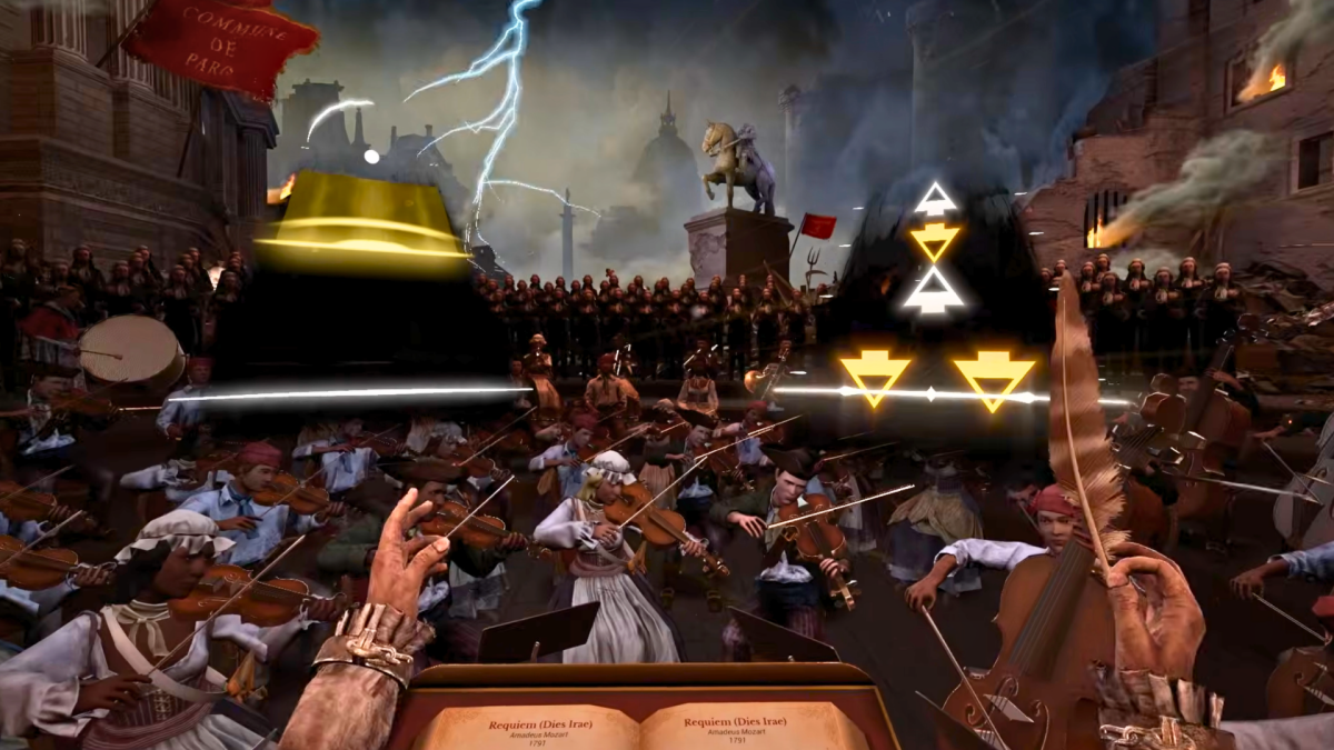 Uma captura de tela do gameplay de ‘Maestro’ no Switch.