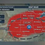 AccuWeather's forecast map shows states facing the heat Sunday to Wednesday.
