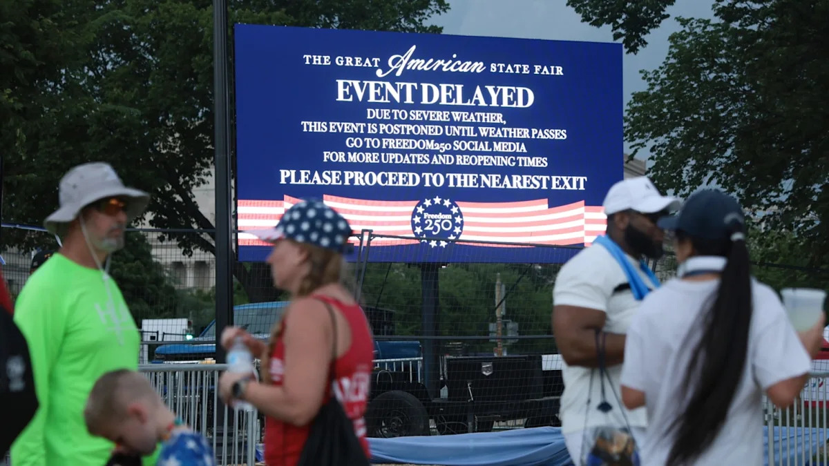Milhares de pessoas foram evacuadas do National Mall devido ao clima