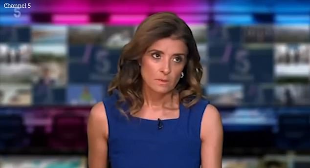 A estrela do Channel 5 News, Dani Sinha, foi pega revirando os olhos depois de sofrer uma série de erros durante sua transmissão ao vivo sobre a morte de Bonnie Tyler na quinta-feira.