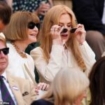 Foi um evento repleto de estrelas para a final individual masculina em Wimbledon, na tarde de domingo, quando Nicole Kidman e Dame Anna Wintour chegaram ao camarote real.