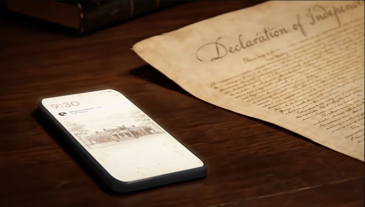 Novo comercial do Google imagina uma Declaração de Independência escrita com a ajuda da IA