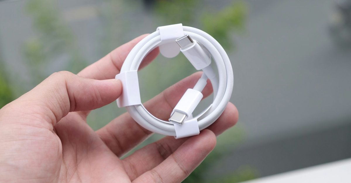 Aplicativo gratuito para Mac WhatCable informa o que cada um dos seus cabos USB-C pode realmente fazer A foto mostra um cabo Apple USB-C para USB-C enrolado