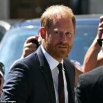 O caso de hackeamento telefônico de £ 50 milhões apresentado pelo Príncipe Harry, retratado hoje, Doreen Lawrence e uma série de outras celebridades contra os editores do Daily Mail foi rejeitado hoje na íntegra