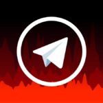 The Telegram app logo amid flames.