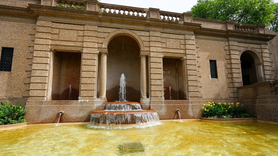 Águas da fonte do Meridian Hill Park em Washington, DC, no sábado, 11 de julho. - Joe Wagener / CNN