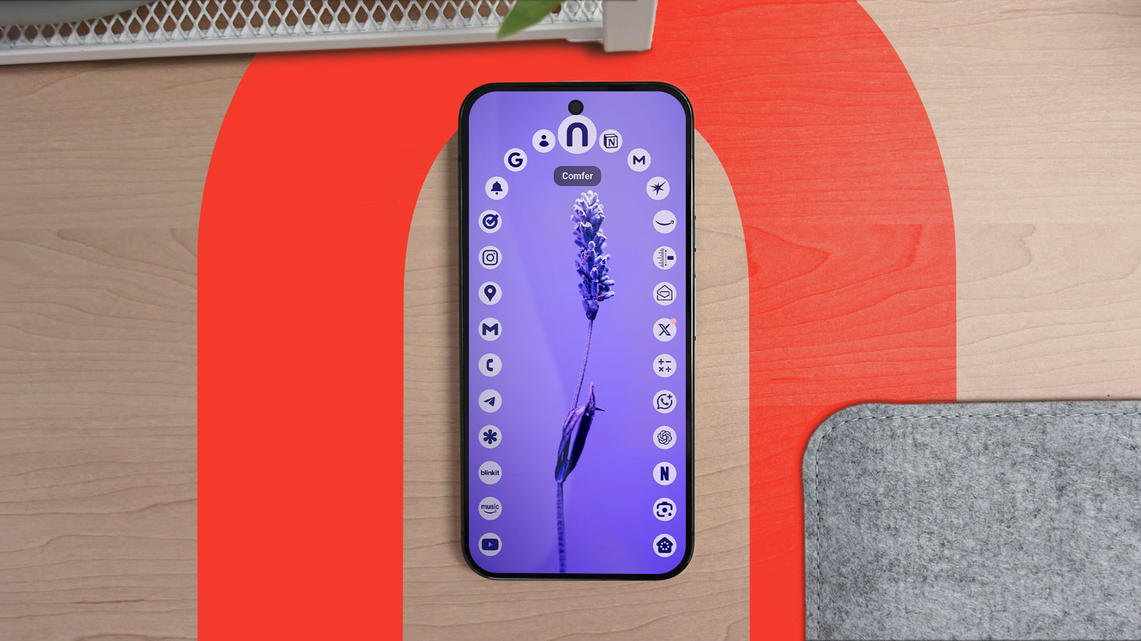 UI do Windows Phone e tela inicial usando o iniciador Mur no smartphone Google Pixel 9 Pro XL