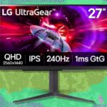 O monitor de jogos LG UltraGear QHD de 27 polegadas agora tem mais de US$ 200 de desconto na Amazon – compre por US$ 279,99