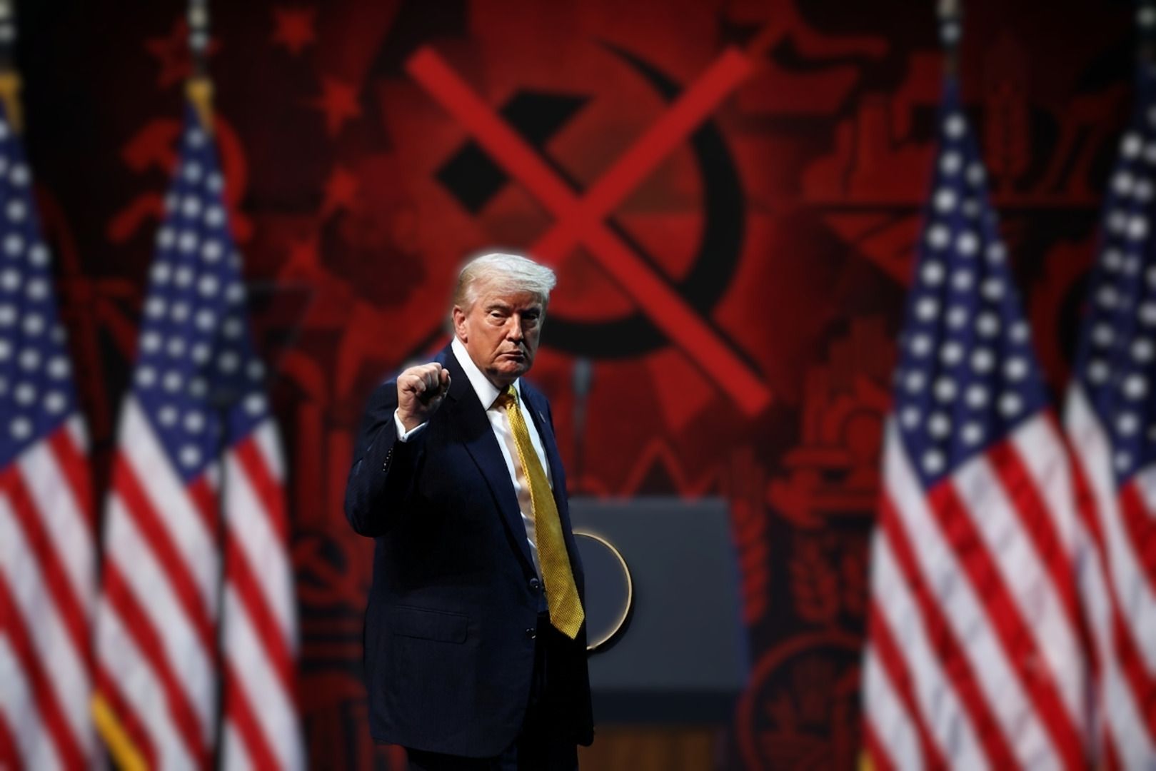 O que há com a súbita fixação de Trump no comunismo?