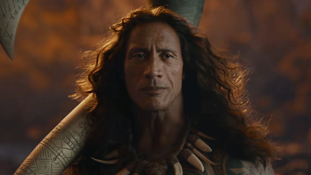 Dwayne Johnson como Maui no live-action