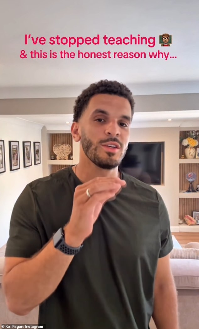 O vencedor da Love Island, Kai Fagan, largou o emprego de professor um mês depois de lançar um novo negócio com sua esposa Sanam