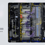 A picture of 72 chips made by Meta in a rack-scale set up.