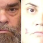Brady Burr e Abby Bradstreet Mugshot Criança do Kansas forçada a sair de casa com um frio congelante em roupas íntimas como punição de Natal